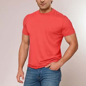 Orange Crew <b>Neck</b> <b>T</b>-<b>Shirt</b> Men's Clothing Plus Size <b>High</b> Street Style Cotton Breathable Short Sleeve Summer Men's <b>T</b> <b>Shirts</b> - Product Image 1