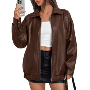 Chaqueta de Cuero de Moda Nueva para Mujer, Venta Caliente, Precio al por Mayor, Personalizada, con Cierre, Abrigo de Invierno para Mujer, Chaquetas para Mujer en 2026 - Product Image 6