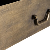Table Console Industrielle Moderne en Métal Design Simpliste Finition en Laiton Doré pour Entrée Couloir Salon Décor Villa Hôtel