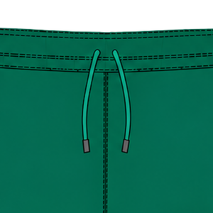 Pantalones Cortos de Rugby Verde Esmeralda y Negro, Cintura Elástica con Cordón, Uniforme de Equipo a Rayas, Personalizado, Transpirable, para Entrenamiento y Rendimiento Atlético - Product Image 5