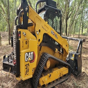 Powerful Caterpillar 275 Compact Loader With Forestry <b>Mulcher</b> For Brush Cutting Tree Clearing And Land Management - Product Image 4