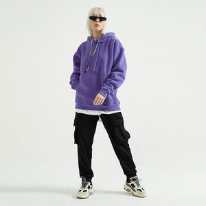 Sweat-shirt de créateur en molleton bouclette avec capuche à quart de zip, doublure satinée polyester/coton, logo brodé personnalisé, collection automne - Product Image 3