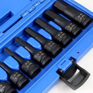 Douille hexagonale métrique à impact européen 1/2 "   Dr. 8 PCS Logo personnalisé Chrome TW Vente chaude 5pcs 1/2 pouce Direct Drive 8PCS - Product Image 3