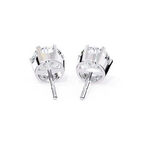 Pendientes de Moissanita Redondos de 7mm, Corte Brillante, Color D, VVS1, Pendientes de Diamante de Moissanita Solitario, Plata de Ley 925, Joyería Clásica - Product Image 6