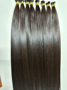 Venta al por mayor 100% pelo humano vietnamita en bruto Remy hueso recto color negro sin derramamiento sin enredos suelta onda profunda Super Venta de ondas - Product Image 2