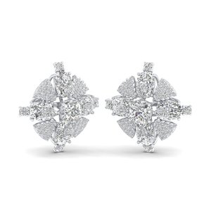 REYES Hot Selling 925 Sterling Silver Lab Grown Diamond Screw <b>Back</b> Stud <b>Earrings</b> For Women Luxury Party Wear Jewelry - Product Image 1