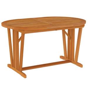 Table de jardin extensible en bois d'eucalyptus massif, mobilier d'extérieur naturel - Product Image 5