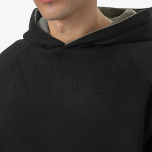 Sweat à capuche réversible personnalisé 2026 pour homme, 100 % coton molletonné, coupe ample à épaules tombantes, bicolore - Product Image 6