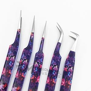 Pinzas de Extensión de Pestañas de Acero Inoxidable RMI, las Más Demandadas, Personalizables, en Caja de Cartón, de Alta Precisión y Calidad, Uno, Dos, Tres, Cuatro - Product Image 1