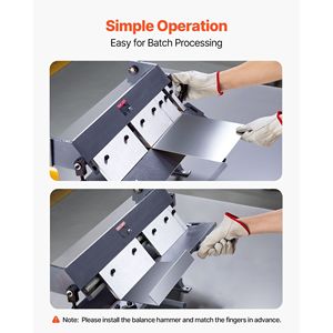 Pressa Piegatrice per Lamiera da 24 Fogli, Capacità 16-Gauge in Acciaio Dolce, Piegatrice per Metallo Regolabile 0-135 Gradi, Piegatrice a Cassetta, Piegatrice a Pressione - Product Image 6