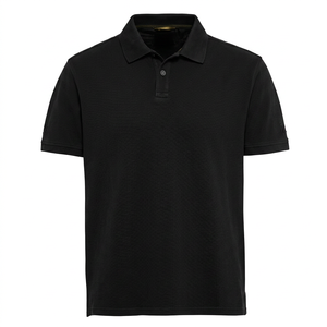 Polo à manches courtes pour homme, vert olive, décontracté, uni, tricoté, coupe classique - Product Image 3