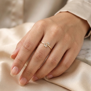 Nuevo Anillo de Oro Sólido de 9k Hecho a Mano con Diamante Cultivado en Laboratorio, Corte Brillante Redondo, Joyería para Mujer para Bodas y Fiestas - Product Image 3