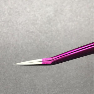 Ensemble de pinces à cils en acier inoxydable avec revêtement rose RMI et pointe argentée, embouts de précision pour outils d'extension de cils - Product Image 4