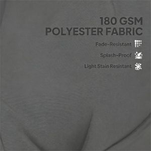 Cuscino di Ricambio Nero per Sedia da Giardino, Solo per Patio e Terrazza - Product Image 4