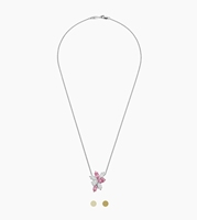 Pendentif de luxe pour femme en or plaqué 10/14/18 carats, avec diamants synthétiques CVD/HPHT, en forme de poire, de marquise, de fleur et de grappe de pétales alternés, rose et blanc
