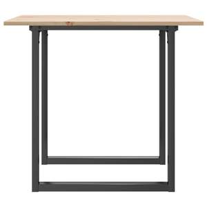 โต๊ะรับประทานอาหารโครงเหล็กโอเฟรมไม้สนแท้ 35.4"x35.4"x29.5" - Product Image 5