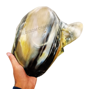 Bol en corne de vache poli, fait main en Inde, écologique, style animal naturel, pièce décorative pour la revente - Product Image 4