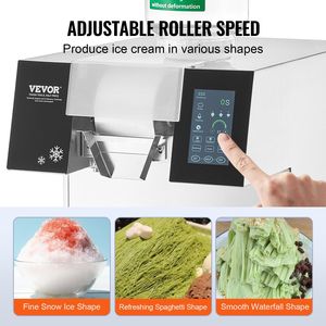 Macchina per il ghiaccio commerciale con fiocco di neve in acciaio inossidabile 397 libbre/capacità di 24 ore per il gelato - Product Image 3