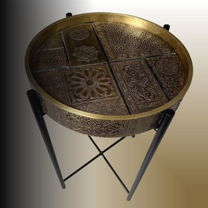 Mesa de consola de lujo de alta calidad, chapada en oro, hecha de metal de primera calidad, diseño único, muy vendida, para el hogar, hotel, sala de estar. - Product Image 5