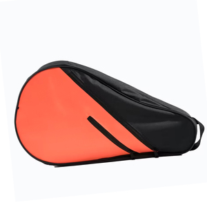 Bolsa de nailon para raqueta, color naranja y negro, con cierre de cremallera, estuche deportivo impermeable - Product Image 3