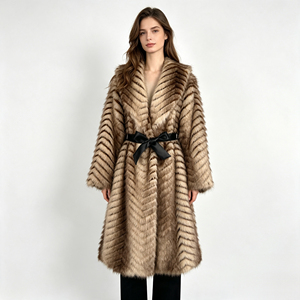 Premium Women's Eco-Friendly Faux Fox Fur Hooded <b>Coat</b> Regular Sleeve Winter Fashion Custom Branding OEM/ODM Wholesale - Product Image 4