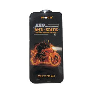 Protector de pantalla de vidrio templado antiestático a prueba de polvo móvil de alta calidad Weva Esd para Iphone 15 pro Max - Product Image 4