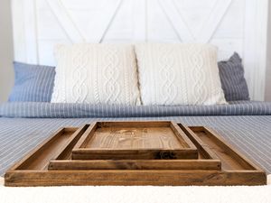 Plateau en bois multifonctionnel pour table à manger et cuisine - Product Image 2