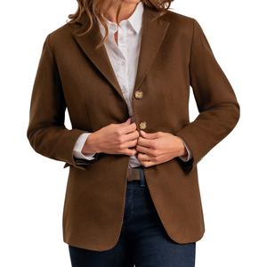 เสื้อแจ็คเก็ตมอเตอร์ไซค์ลายสก็อตผสมขนสัตว์สำหรับผู้หญิง ดีไซน์หรูหราติดกระดุมด้านหน้า สไตล์ลำลองทันสมัยสำหรับฤดูใบไม้ร่วงและฤดูหนาว บุด้วยผ้าฝ้ายให้ความอบอุ่น - Product Image 3