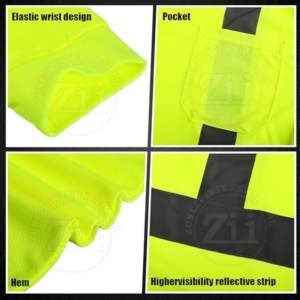 Sweat-shirt réfléchissant haute visibilité pour hommes, classe 1 ANSI ISO 20471, avec flash LED et logo personnalisé, capuche amovible pour la sécurité publique - Product Image 3