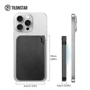 TILONSTAR TMPW100 Nuevo Porta Tarjetas de Crédito Magnético de Aluminio con Bloqueo RFID, Diseño Minimalista con Apertura Lateral <span class=keywords><strong>para</strong></span> Teléfono Móvil - Product Image 1