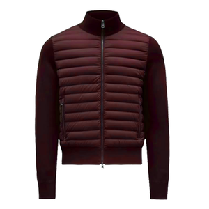 Premium <b>Men's</b> Winter <b>Leather</b> Puffer <b>Jacket</b> High Quality Standard Embroidered Technics Crocheted Weaving Finished OEM Service - Product Image 1