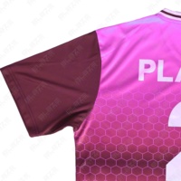 Tenue de football unisexe personnalisée Blaze Fight Wear, respirante, séchage rapide, 100% polyester, anti-UV, col en V, maillot de football thaïlandais, nom, été