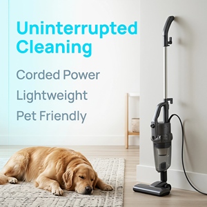 Aspirateur à fil avec filtre HEPA lavable, léger, portable, alimenté par courant alternatif, sans batterie intégrée, pour la maison, les tapis et les sols - Product Image 4