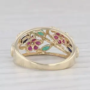 Anillo de compromiso floral de circonita multicolor con diseño calado de inspiración vintage, de moda, 2.00 TCW, para mujer, plata 925, ideal para regalo de fiesta. - Product Image 4