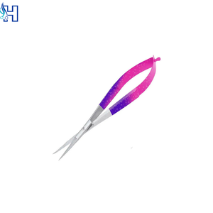 Premium Heavy Duty Spring <b>Scissors</b> <b>Nail</b> Cuticle Trimming Sharp Stainless Steel Curved Blades Steel Handle Precision Non-Foldable - Product Image 2