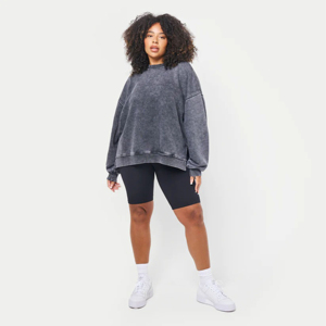 Sudadera con Capucha para Mujer, de Felpa, Holgada, de Secado Rápido, Transpirable, con Hombros Caídos, Manga Larga, Deportiva, Cuello Redondo - Product Image 1