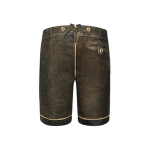 Pantalones Cortos Largos de Cuero para Hombre, Estilo Bávaro Austriaco Alemán, de Gamuza Sólida con Aspecto Vintage, Bordados, Casuales - Product Image 2
