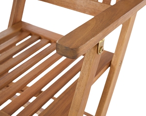 Meilleure vente chaise de salle à manger d'extérieur en bois d'acacia sièges de patio durables design moderne pour hôtels villas directement fabriqués Vietnam - Product Image 3