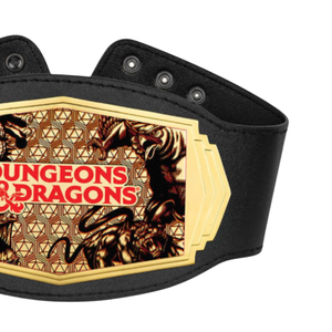 NUEVO Cinturón de Campeonato de Dungeons & Dragons con Texto y Diseño Personalizados, Cinturón Premium Negro y Dorado para Fanáticos y Coleccionistas - Product Image 3