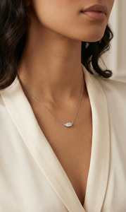 Minimalist 10K Gold <b>Pendant</b> Necklace With Cubic Zirconia <b>Emerald</b> Cut Stones Bezel Setting Box Chain Unisex Everyday Jewelry - Product Image 5