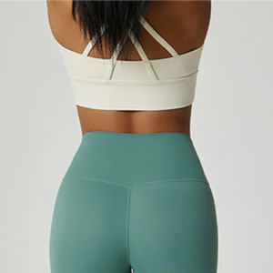 Conjunto Deportivo de Yoga para Mujer, Diseño Sólido, Transpirable, Tallas Grandes, Cintura Elástica, Spandex/Nylon, Elástico en 4 Direcciones, Conjunto de 2 Piezas, Pakistán - Product Image 6