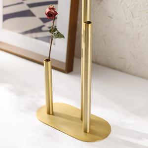 Juego de Jarrones de Metal Art Deco con Tubos Cilíndricos Hechos a Mano de Alta Calidad para Decoración Navideña del Hogar - Product Image 5