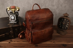Popular Oem Service Waterproof Bags Outdoor Leather Laptop <b>Backpack</b> for Women Manufacturers <b>Cheap</b> price Leather <b>Backpack</b> Bags - Product Image 2