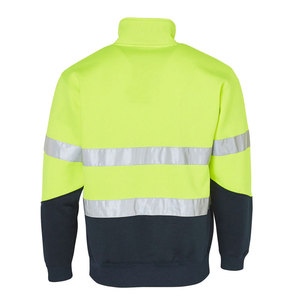 เสื้อแจ็คเก็ตทำงานสีเหลืองสะท้อนแสงสำหรับผู้ชาย มีฮู้ด แถบสะท้อนแสง กันลม ปิดด้วยซิป ผลิตจากโพลีเอสเตอร์ เหมาะสำหรับใส่ในฤดูหนาว - Product Image 2
