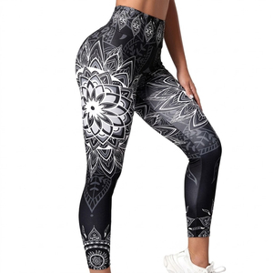 Leggings de sublimación de alta calidad para mujer adulta con MOQ bajo, color y diseño únicos, leggings deportivos ajustados para mujer. - Product Image 1