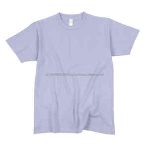 T-shirt uni à manches courtes et col rond 100% coton pour homme, tissu tricoté de haute qualité, logo personnalisé imprimé par méthode numérique - Product Image 3