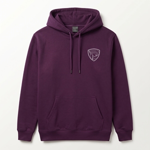 Sweat-shirt à capuche violet pour homme Dumela avec logo brodé, poche avant, coupe décontractée en molleton, idéal pour l'automne - Product Image 1