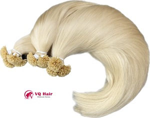 Extensiones de cabello virgen Utip, máquina de cabello humano vietnamita recto, trama doble, recto Natural en grado teñido de Color 613 - Product Image 1