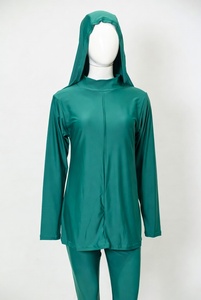 Maillot de bain islamique modeste pour femme, ensemble 2 pièces, respirant, polyester/nylon, UPF30, manches longues, logo personnalisé, Nouveauté 2026 - Product Image 1
