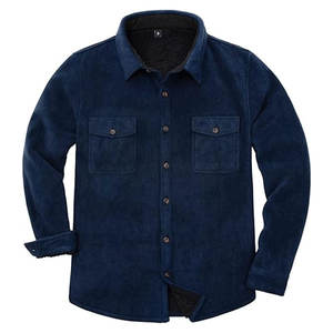 Camisa de Franela con Forro de Sherpa para Hombre, con Logotipo Personalizado, Cálida, a Cuadros, de Alta Calidad - Product Image 5